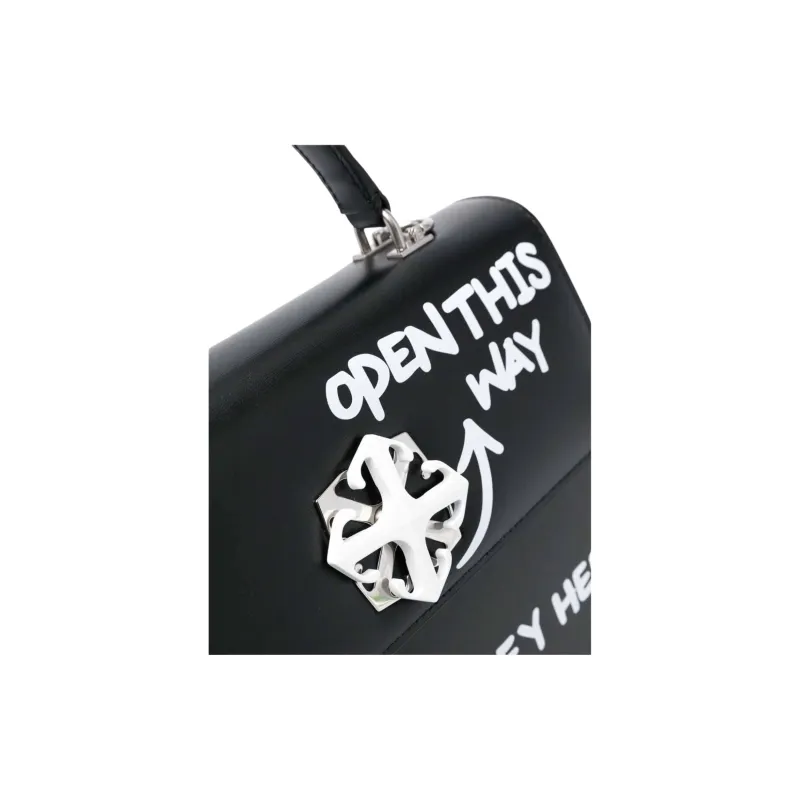 OFF WHITE Jitney 2.8 Logo Plaque Tote Bag-2