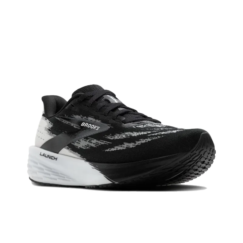 Brooks Anti Slip Wear Resistant Low Top Running Shoes Men's Black White-2