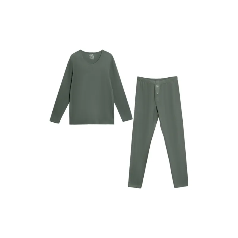 Red bean Men Thermal Sets-1