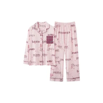 WANANNI Pajama Set Women's Pink Purple