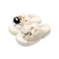 White (Black and White Pom-Pom)
