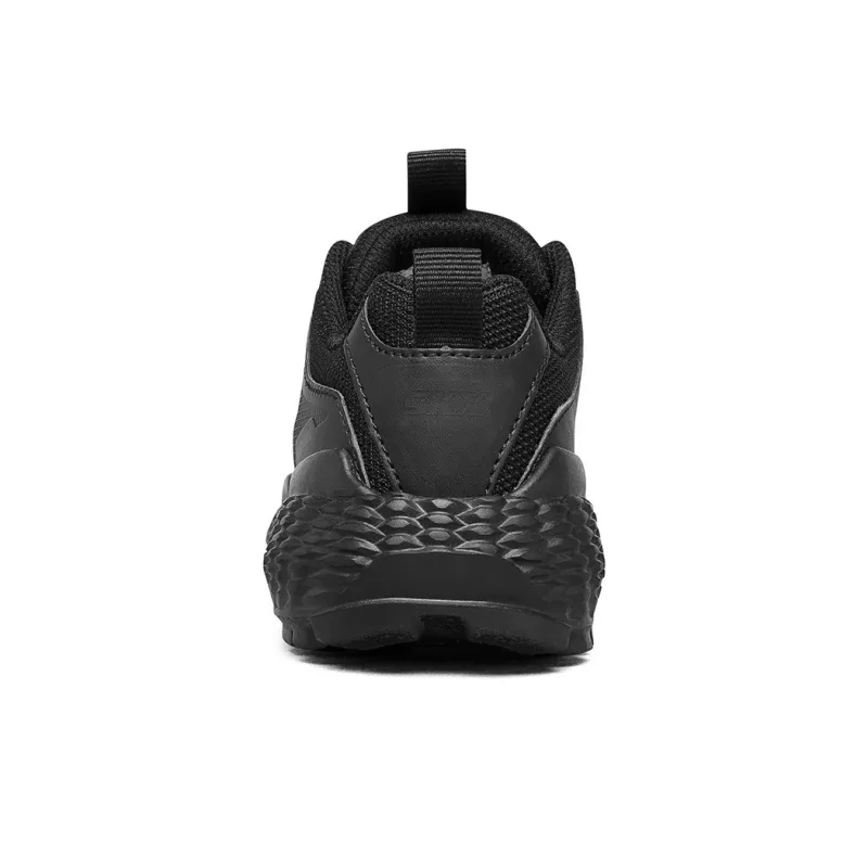Skechers Monster Slip-Resistant Cushioning Wear-Resistant Low-Top Running Shoes Pure Black Teenagers-4
