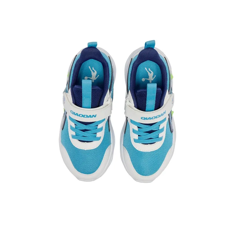 QIAODAN Anti Slip Wear Resistant Low Top Kids' Running Shoes Kunpeng Blue/Jordan White Children Aged 3 7 Years Old-3