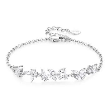 KADER S925 Silver Bracelets Women's Silver White