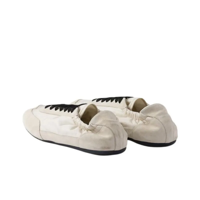 PRADA Collapse Low Top Casual Shoes Men's Ivory-2