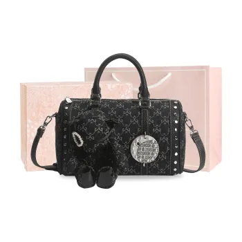 MISS GAIL Artificial Leather Handbag Shoulder Bag Crossbody Bag Regular Women's Black