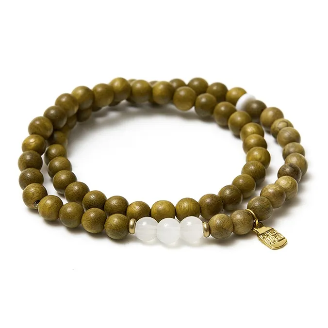 Bluish Reverie Green Sandalwood Bracelets Unisex-1