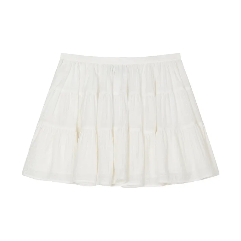 Teenie Weenie Casual Short Skirts Women's Ivory White-1
