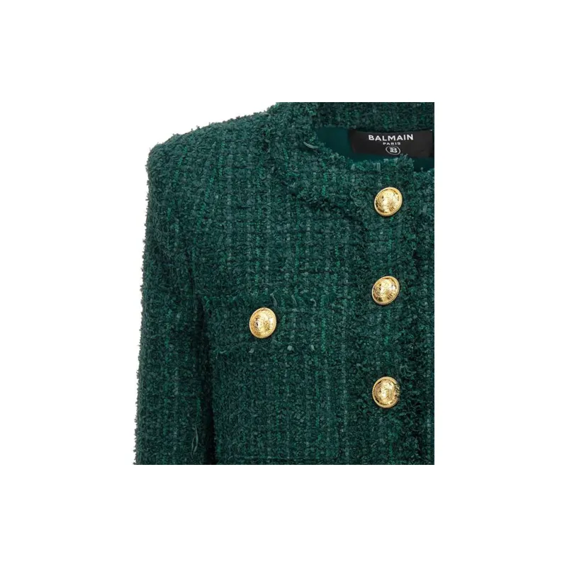 BALMAIN Cropped Tweed Jacket-6