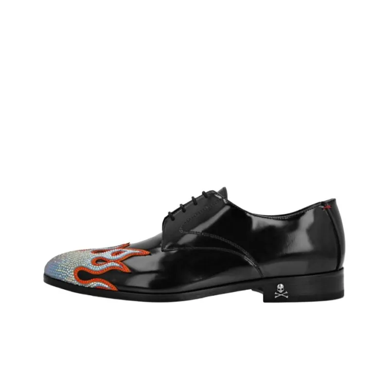 PHILIPP PLEIN Strass Flame Casual Shoes Men's Black-0