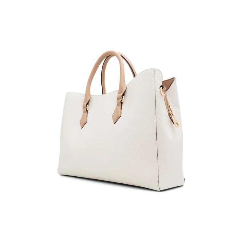 ALDO Artificial Leather Tote Crossbody Handbag Large Size Women's Bone-1
