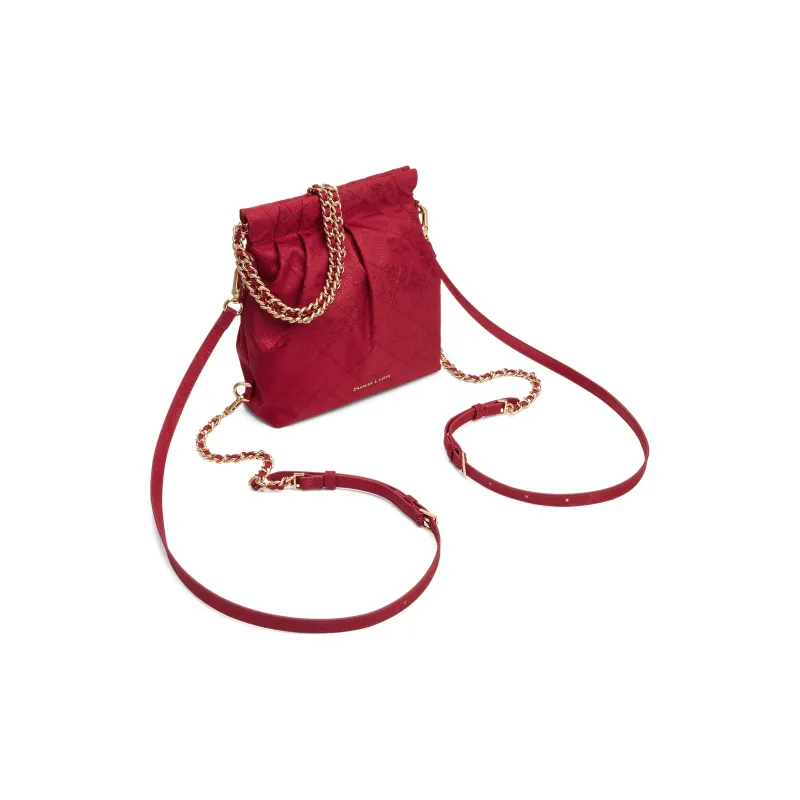 CHARLES&KEITH Fabric Shoulder Bag Small Size Women's Multicolor-11