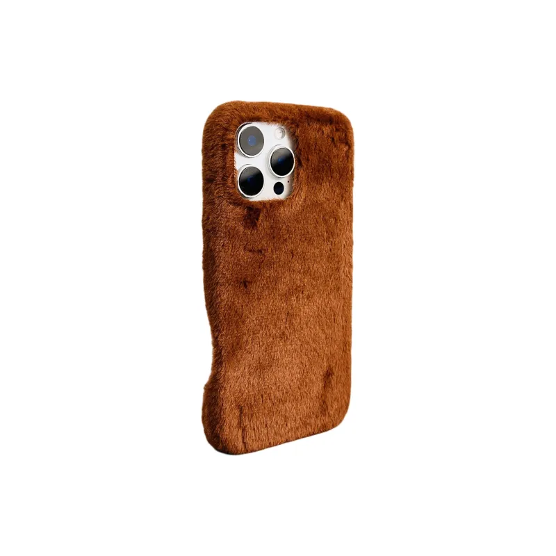 Wei Xin Plush Material Solid Color Plush Lanyard Phone Cases Compatible With IPhone 16/15 Pro Max/Apple 13/14 Pro/Max-33
