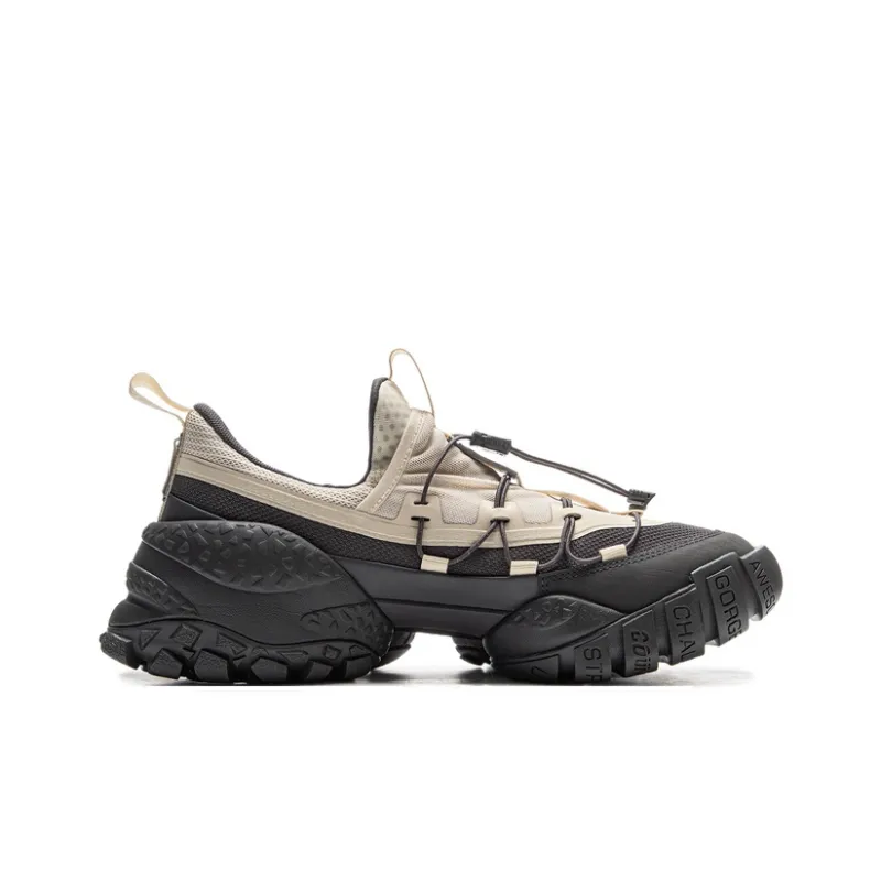 LiNing CF Tracing Low-Top Trekking Shoes Unisex Beige Black-1