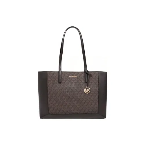 MICHAEL KORS MMK Canvas Tote Bag, Shopping Bag, Handbag, Shoulder Bag Women's Brown