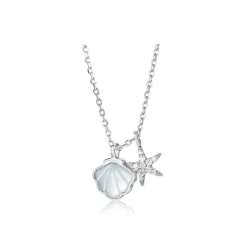 KADER 925 Sterling Silver Necklaces Women's Silver White, Goddess Exclusive Box