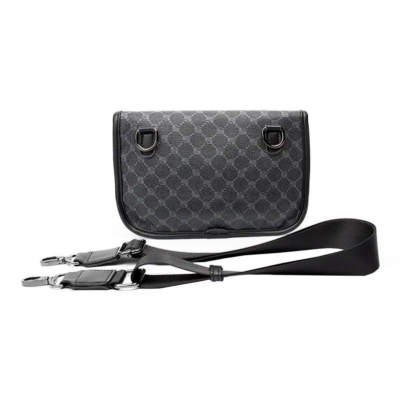 KONADCT PU Shoulder Bag, Crossbody Bag Regular Unisex Khaki/Checkered Black/Monogram/Gray/Woven Black-23