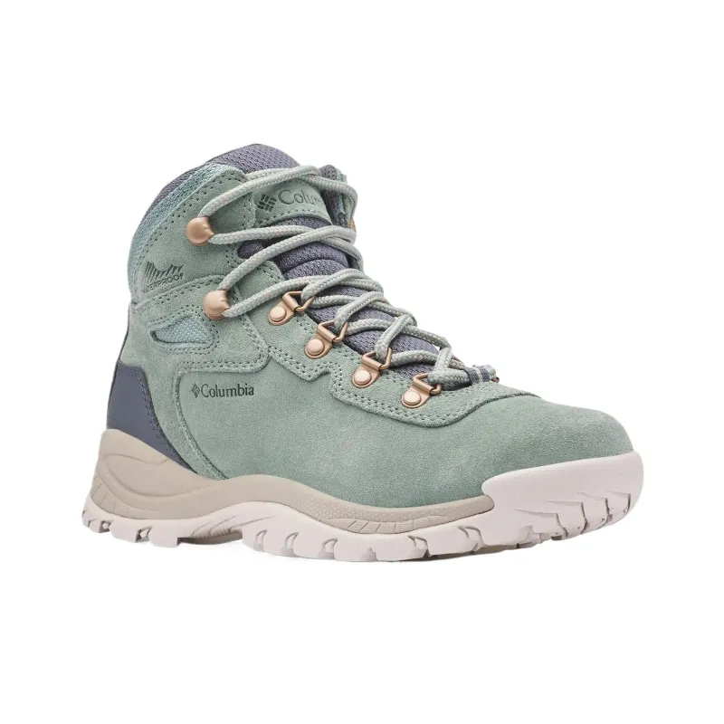 Columbia Newton Ridge Plus Abrasion Resistant Mid Top Hiking Shoes Women's Light Aloe Vera Green-1
