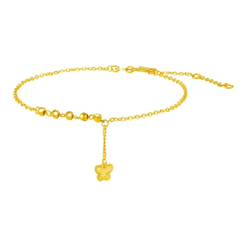 ZXIN JEWELRY Gold Butterfly Small Sugar Cube 5G Craft Butterfly Pendant Solid Gold Priced In Gram Bracelets Women's