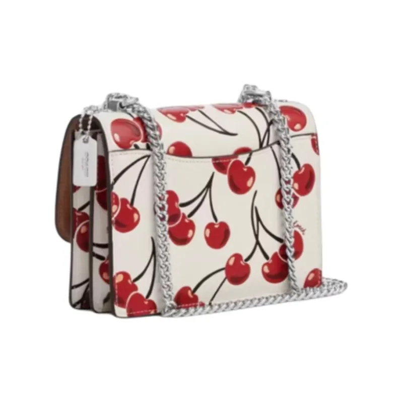 COACH Cow Leather Shoulder Bag Small Size Women's White-1