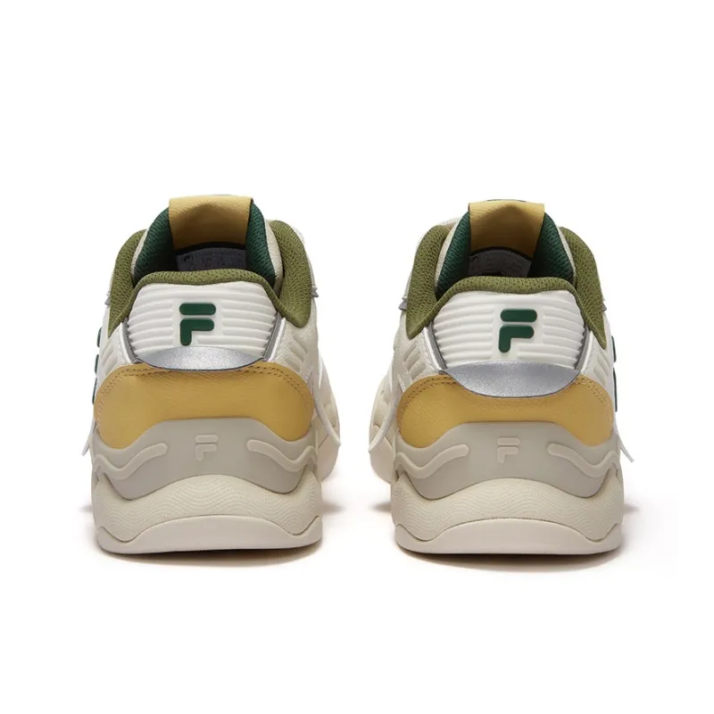 FILA FUSION KICK II Slip Resistant Low Top Skateboard Shoes Men's Oat Brown Milk White-3