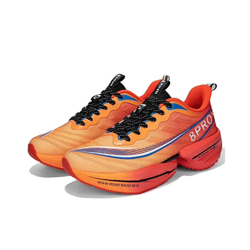 TAYAO Cushioned Slip-Resistant Breathable Low-Top Casual Running Shoes Unisex Fire Red-2