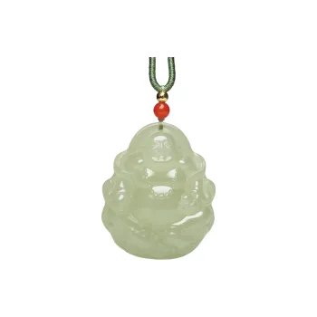 YUYIHUAN Hetian Jade Necklaces Pale Greenish White Jade Unisex