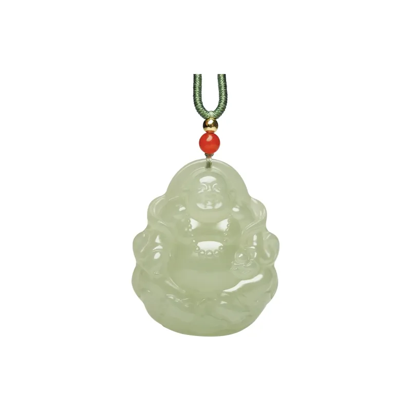 YUYIHUAN Hetian Jade Necklaces Pale Greenish White Jade Unisex-0