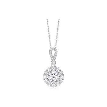 KADER 925 Silver Set With Diamonds Necklaces Women's Silver Gift Box Set