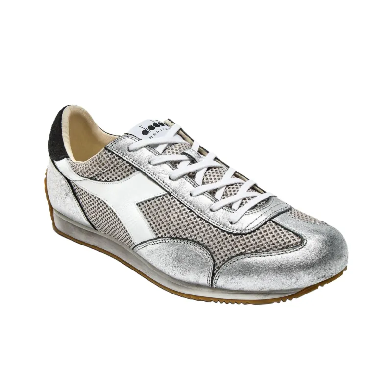 Diadora Anti Slip Wear Resistant Low Top Casual Running Shoes Women's Silver-1