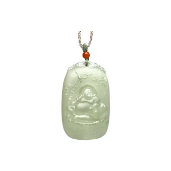 YUYIHUAN Hetian Jade Necklaces Pale Greenish White Jade Unisex