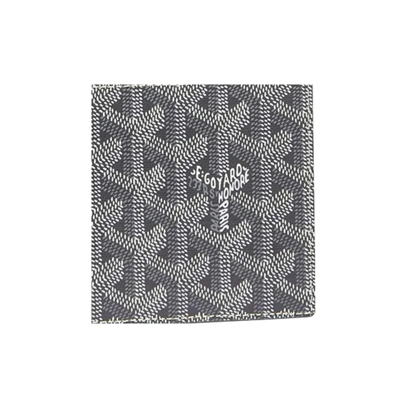 GOYARD Saint-Thomas Canvas With Leather Wallet Unisex Gray-3