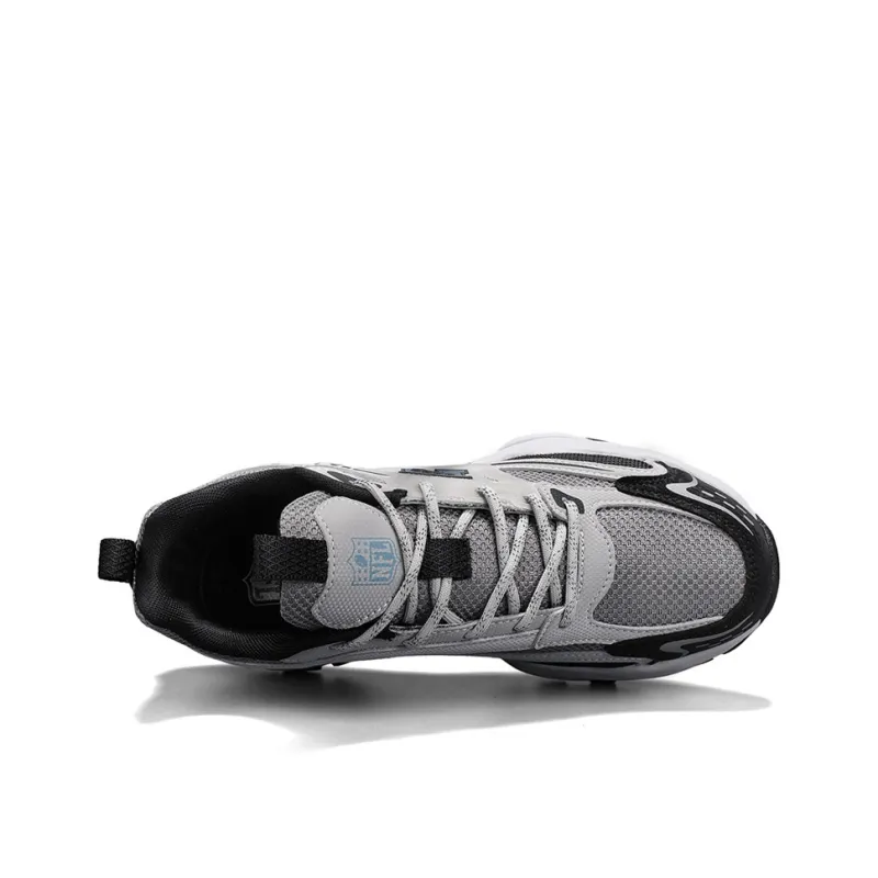 NFL Height Increasing Abrasion Resistant Slip Resistant Low Top Casual Shoes Men's Gray-3