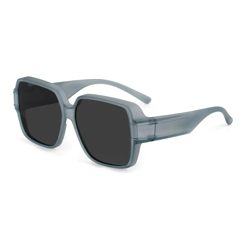 Wood Premium TR/Memory Plastic Square Sunglasses Unisex-8