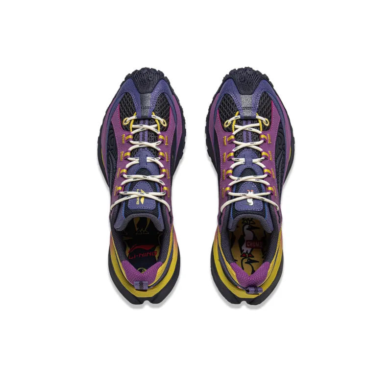 CHUMS x LiNing Travel Hero CRC Cushioning Low Top Running Shoes Unisex Dark Blue Purple-3
