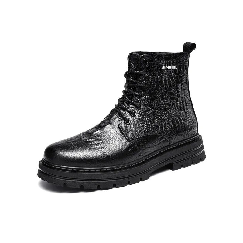 King Jinmai Short Martin Boot Unisex Black-4