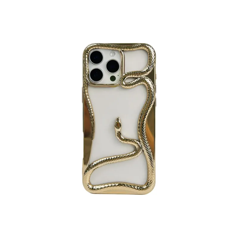 Sopi TPU Material Cut Out Snake Year Limited Phone Cases Compatible With IPhone 16/15 Pro Max/Apple 13/14 Pro/Max-3