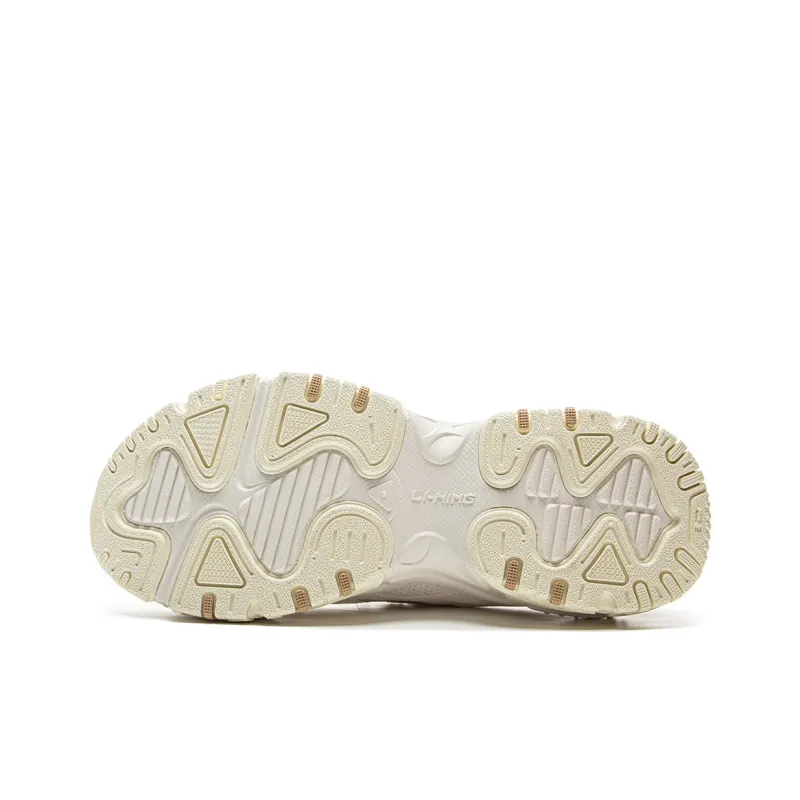 LiNing Brown Sugar Slip Resistant, Abrasion Resistant, Breathable Low Top Casual Shoes Women's White-6