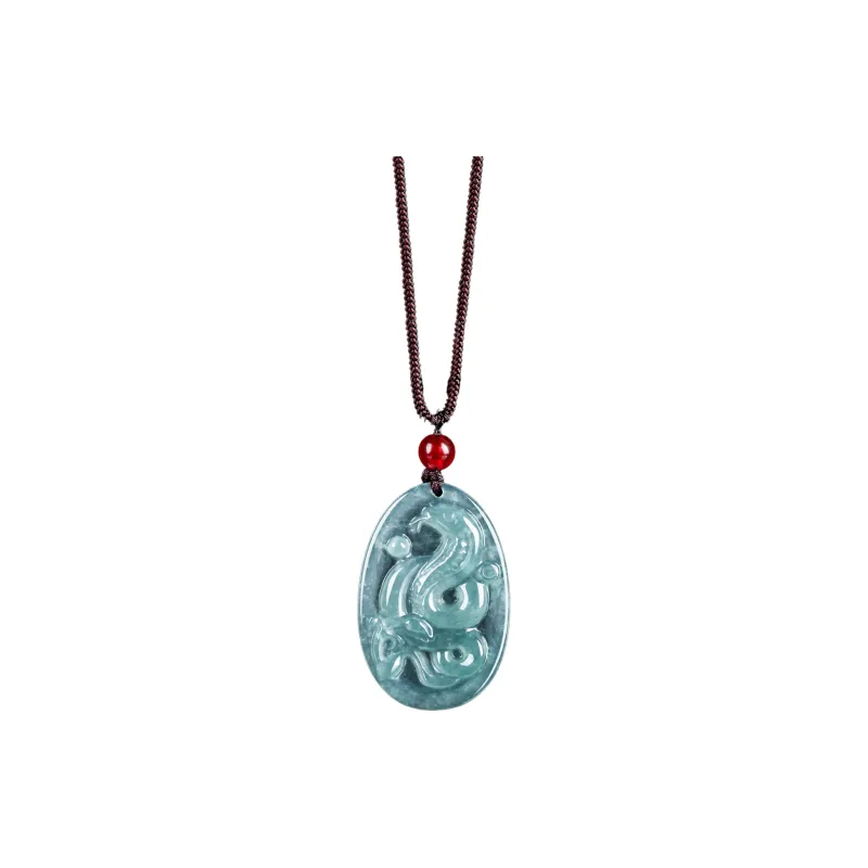 Emerald Ice Glutinous Jadeite Necklaces Unisex-0