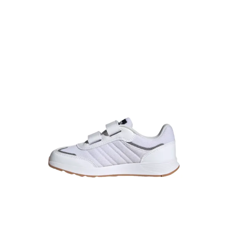 Adidas TENSAUR Abrasion Resistant Low Top Kids' Skateboarding Shoes White/Black/Gray Children Aged 3 7 Years Old-2