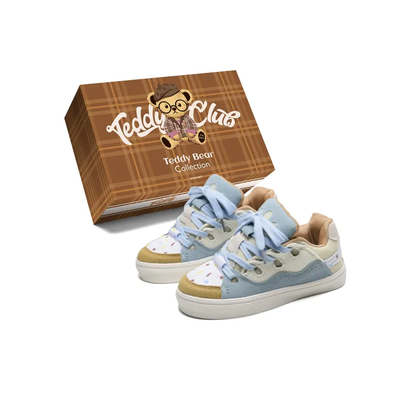 Teddy Bear Collection Slip Resistant, Abrasion Resistant, Lightweight Low Top Skateboard Shoes Unisex-8