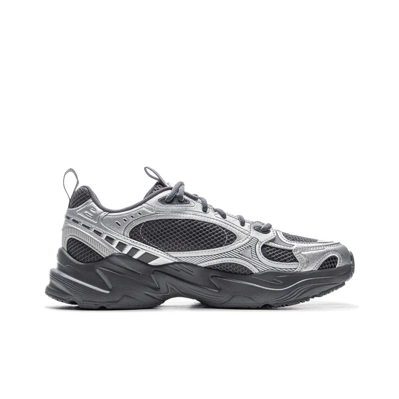 LiNing Meteor 2K Cushioning Anti-Slip And Wear-Resistant Low-Top Casual Shoes Men's Silver Black-1