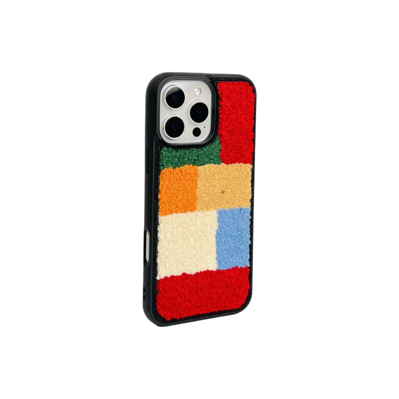 Wei Xin Plush Material Plush Embroidery Multicolor Phone Cases Compatible With IPhone 16/15 Pro Max/Apple 13/14 Pro/Max-1