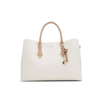 ALDO Artificial Leather Tote Crossbody Handbag Large Size Women's Bone