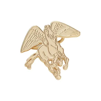 HERMES Brass Silk Scarf Clip Unisex Gold