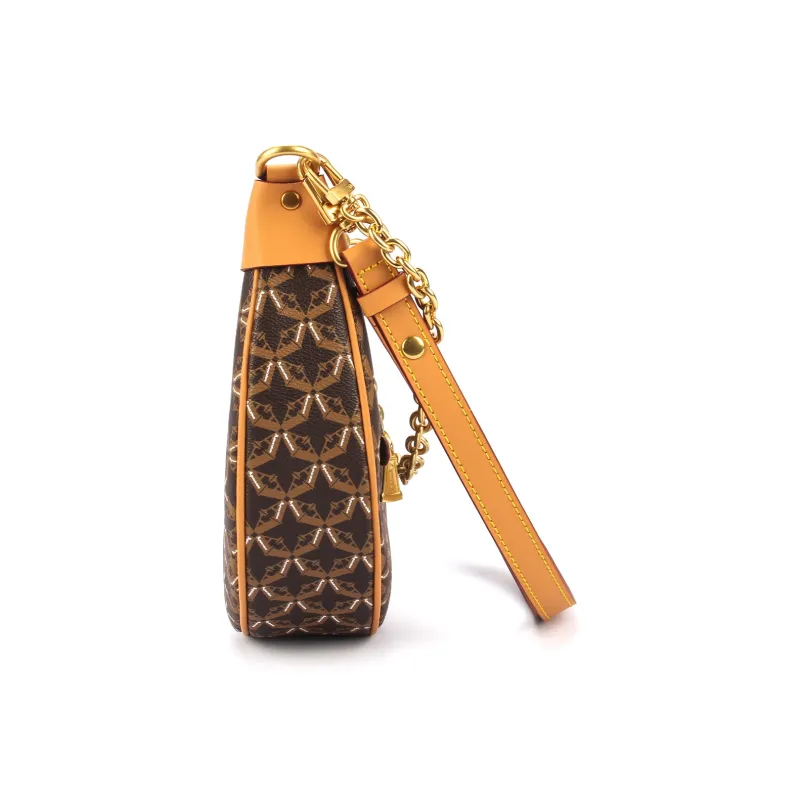AQUASCUTUM PVC Crescent Bag, Underarm Handbag, Shoulder Bag Regular Women's Brown-1