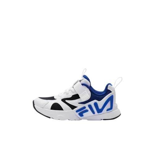 FILA KIDS Non-slip Wear-resistant Shock Absorption Low-Top Kids' Running Shoes Dark Blue/FILA White Kids'