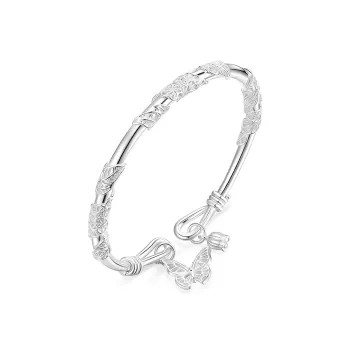 KADER Blossom Series 999 Fine Silver Bangles Women's