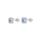 Millennium Rose Stud Earrings[Blue+Purple]