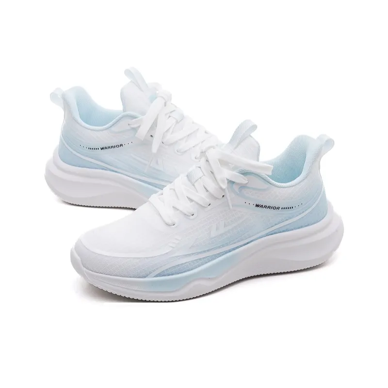 Warrior Cushioning Rebound Abrasion Resistant Low Top Casual Training Running Shoes Unisex White Moon-4